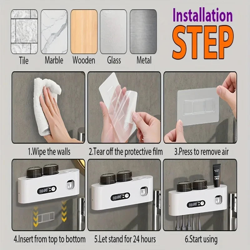 Smart Toothbrush Sanitizer Holder